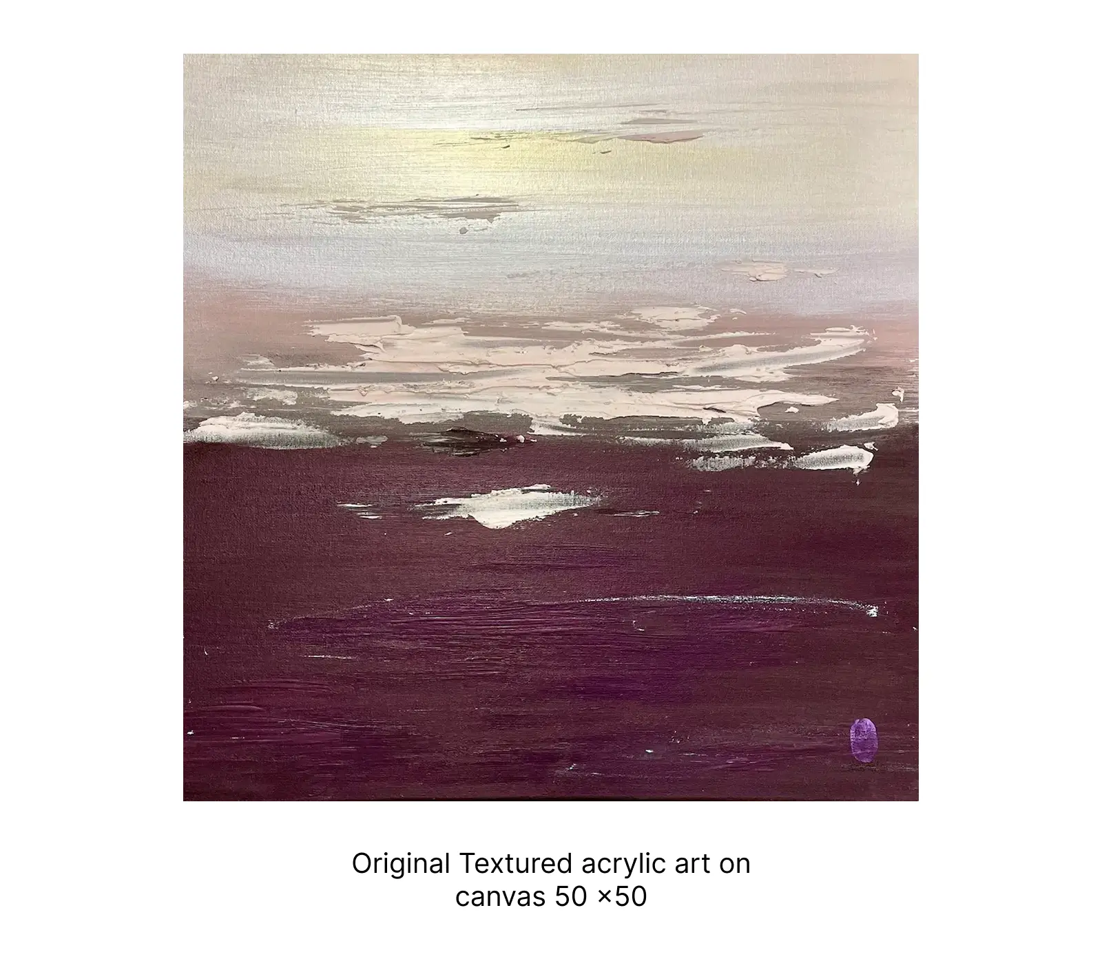 Original acrylic textured painting on canvas 40x70 cm